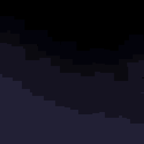 padrão em pixel art, começando do topo em preto, e embaixo roxo, gradativamente